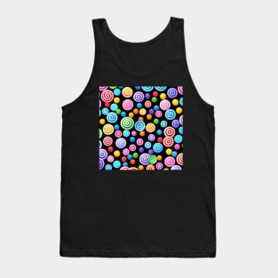 Assorted Candies on Black Background (MD23HWN032) Tank Top